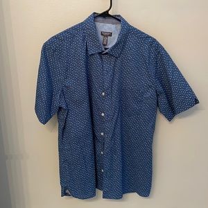 Navy Floral Button Down